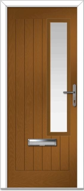 Golden Oak Augusta Right Farmhouse Composite Door