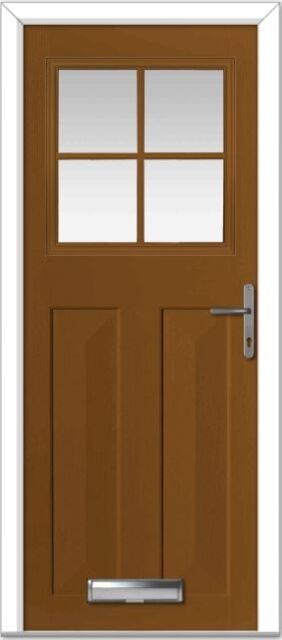 Golden Oak Eaton Grid Composite Door