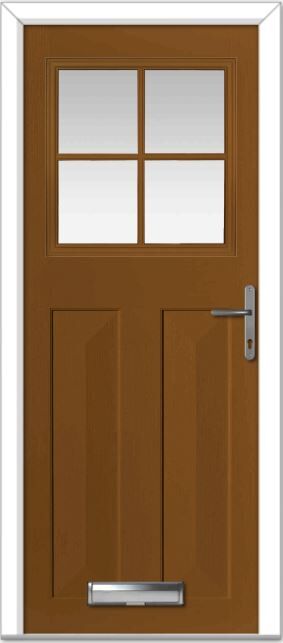 Golden Oak Eaton Grid Composite Door