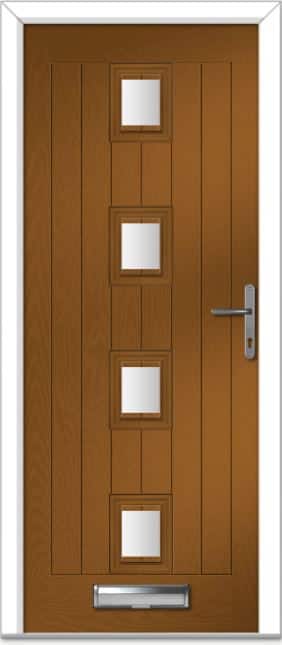 Golden Oak Seminole 4 Centre Farmhouse Composite Door