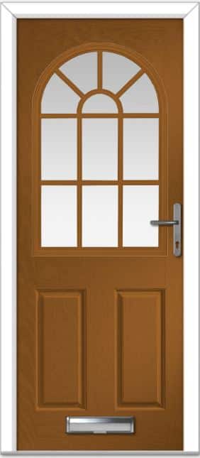 Golden Oak Turnberry Grid Composite Door