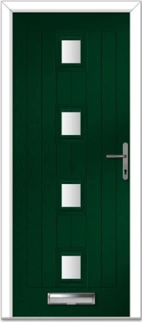 Green Seminole 4 Centre Farmhouse Composite Door