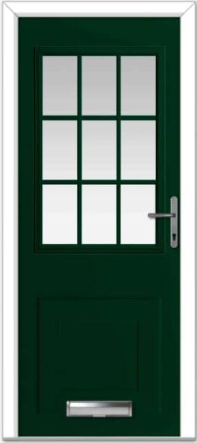 Green Tatton Grid Composite Door