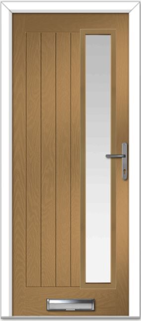 Irish Oak Augusta Long Right Farmhouse Composite Door