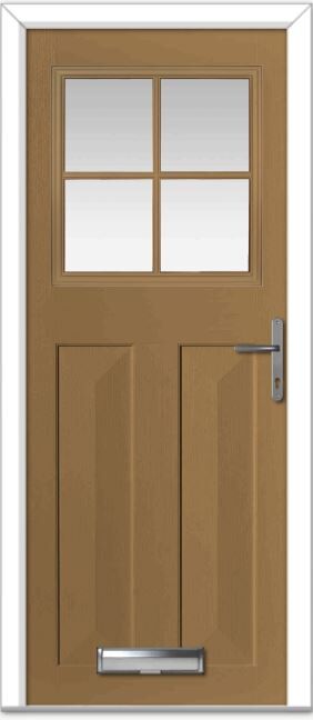 Irish Oak Eaton Grid Composite Door