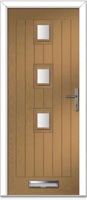 Irish Oak Seminole 3 Centre Farmhouse Composite Door