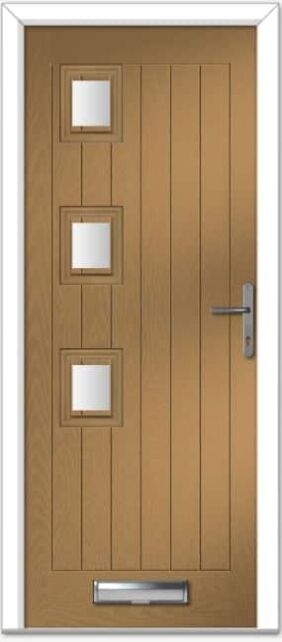 Irish Oak Seminole 3 Left Farmhouse Composite Door