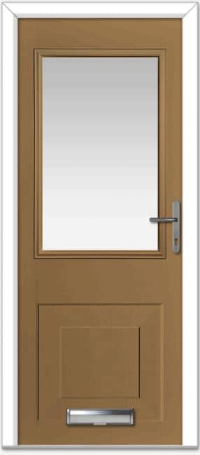 Irish Oak Tatton 4 Grid Lite Composite Door