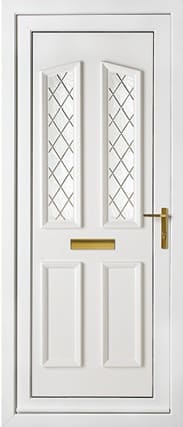 Kensington Two Diamond Lead Panel External uPVC Door