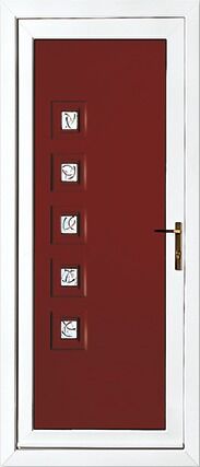 Malaga Five Resin Squirls Panel uPVC External Door