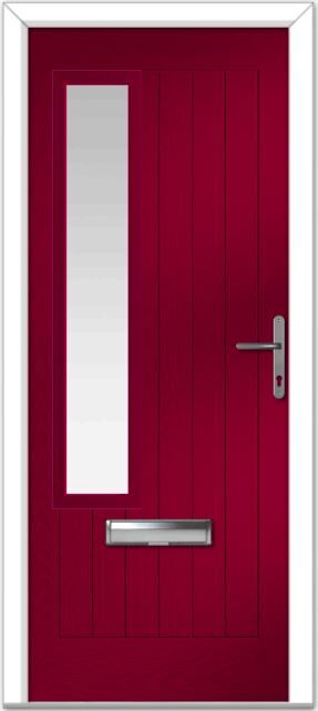Red Augusta Left Farmhouse Composite Door