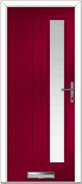 Red Augusta Long Right Farmhouse Composite Door