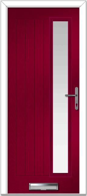 Red Augusta Long Right Farmhouse Composite Door