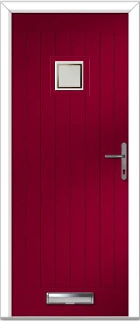 Red Pavero Square Farmhouse Composite Door