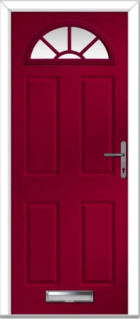 Red Portrush Sunburst Composite Door