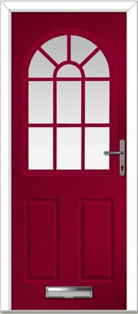 Red Turnberry Grid Composite Door