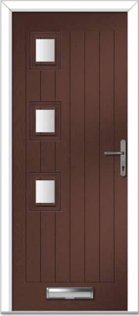 Rosewood Seminole 3 Left Farmhouse Composite Door