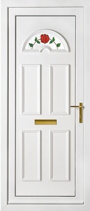 Sandringham One Climbing Rose Panel uPVC Door