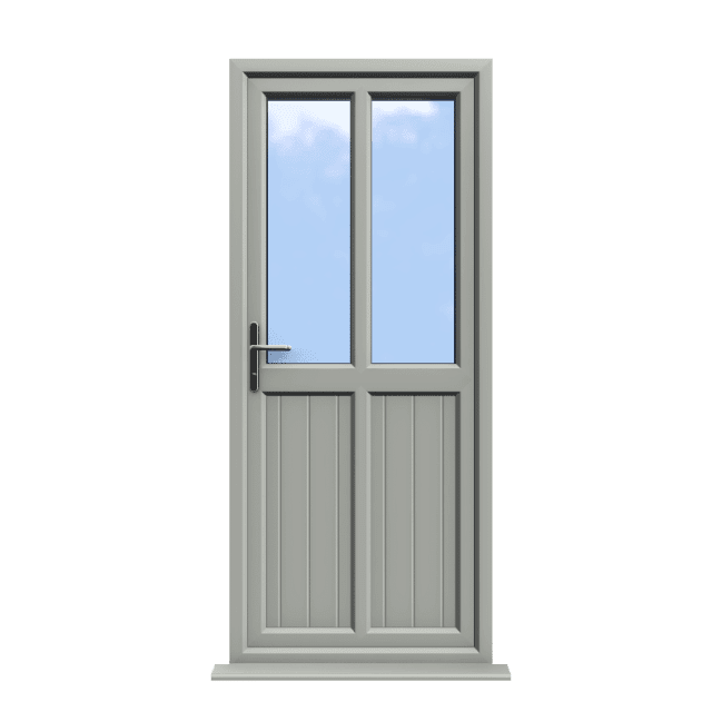 Edinburgh - Agate Grey On White uPVC Door Shiplap Supply Only 1 Edinburgh - Agate Grey On White uPVC Door Shiplap Supply Only