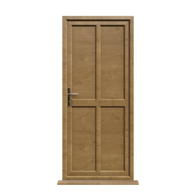 Peterborough - Irish Oak On White Panelled uPVC Door Supply Only 1 Peterborough - Irish Oak On White Panelled uPVC Door Supply Only