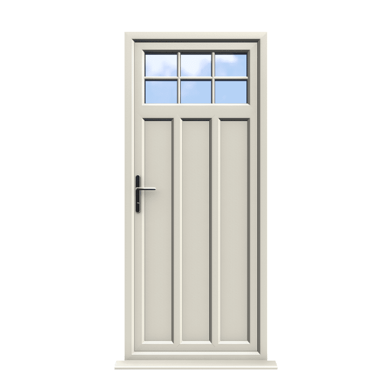 York - Cream On White Double Glazed uPVC Door Astragal Bar Supply Only 1 York - Cream On White Double Glazed uPVC Door Astragal Bar Supply Only