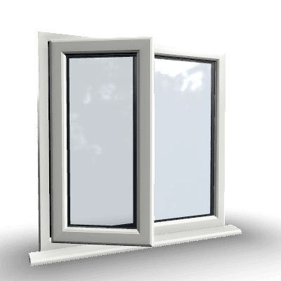 2 Section Left Opener uPVC Window 1 2 Section Left Opener uPVC Window