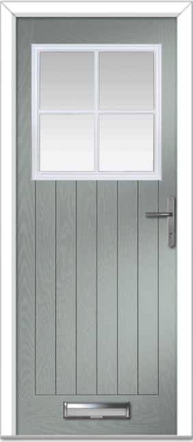 Agate Grey Merion 4 Grid Farmhouse Composite Door 1 Agate Grey Merion 4 Grid Farmhouse Composite Door