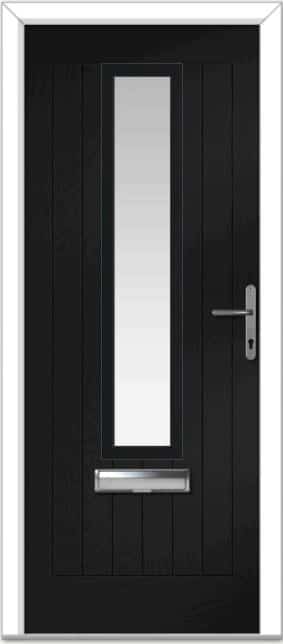 Black Augusta Centre Farmhouse Composite Door 1 Black Augusta Centre Farmhouse Composite Door