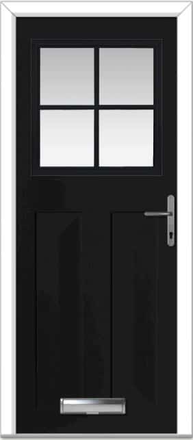 Black Eaton Grid Composite Door 1 Black Eaton Grid Composite Door