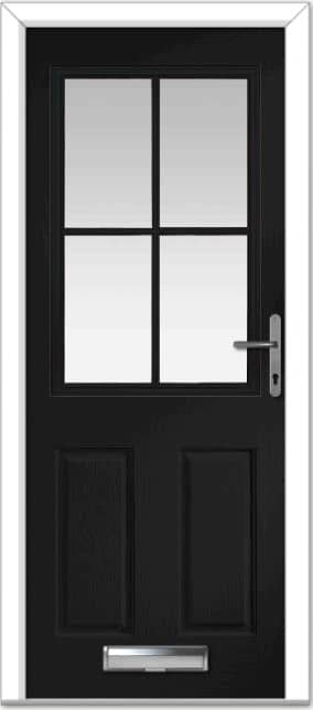 Black Lyntham 4 Lite Grid Composite Door Order 1 Black Lyntham 4 Lite Grid Composite Door Order