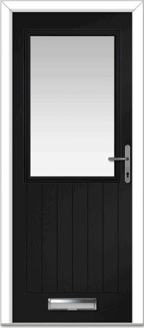 Black Lyntham Farmhouse Composite Door 1 Black Lyntham Farmhouse Composite Door