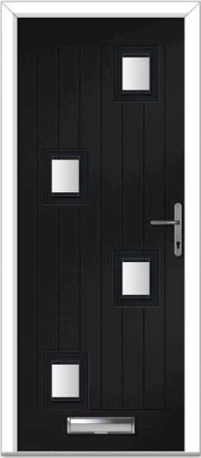 Black Seminole 5 Left Farmhouse Composite Door 1 Black Seminole 5 Left Farmhouse Composite Door
