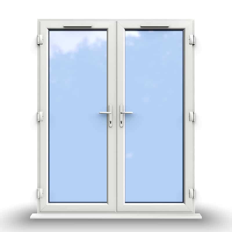 Custom Size White Double Glazed uPVC French Door 1 Custom Size White Double Glazed uPVC French Door