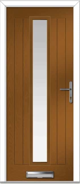 Golden Oak Augusta Long Centre Farmhouse Composite Door 1 Golden Oak Augusta Long Centre Farmhouse Composite Door