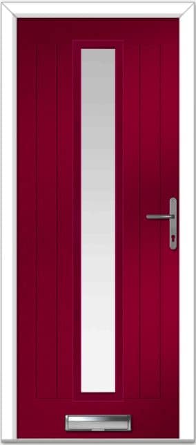 Red Augusta Long Centre Farmhouse Composite Door 1 Red Augusta Long Centre Farmhouse Composite Door