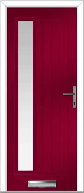 Red Augusta Long Left Farmhouse Composite Door 1 Red Augusta Long Left Farmhouse Composite Door