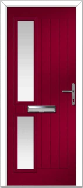 Red Valderrama Left Farmhouse Composite Door 1 Red Valderrama Left Farmhouse Composite Door