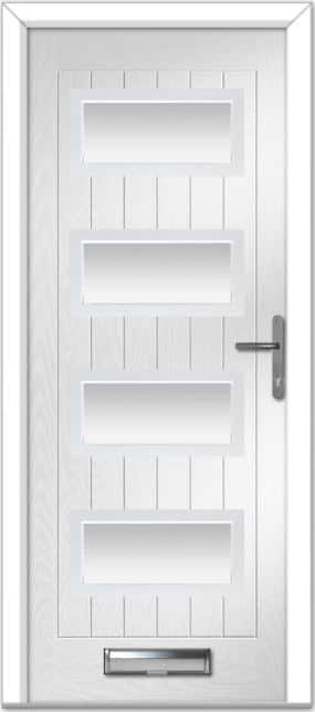 White Oakmont Farmhouse Composite Door 1 White Oakmont Farmhouse Composite Door