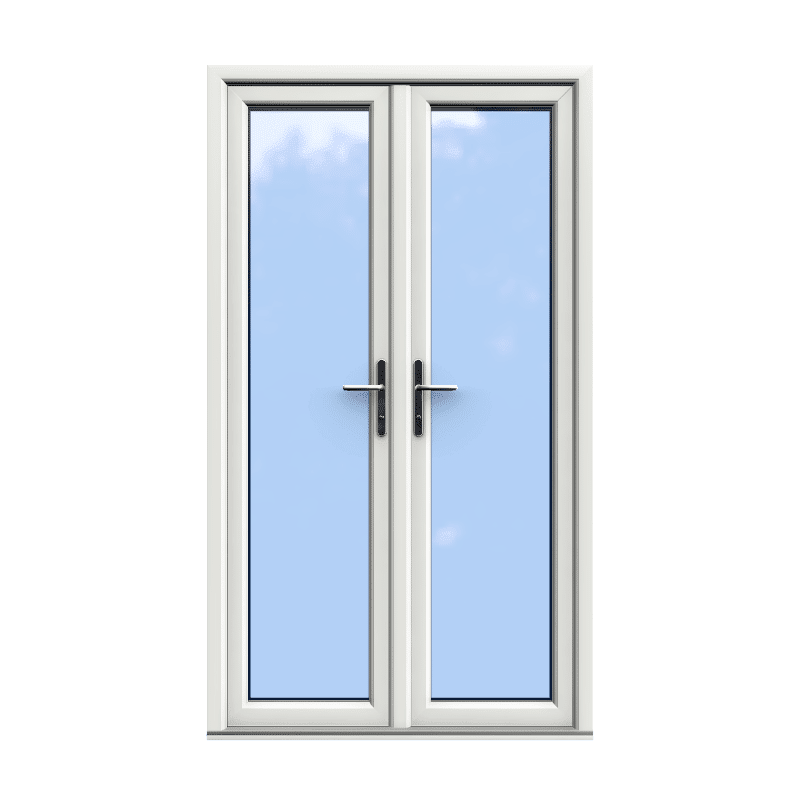 White Double Glazed uPVC French Door 1220 x 2100 1 1200 x 2100 uPVC French Door