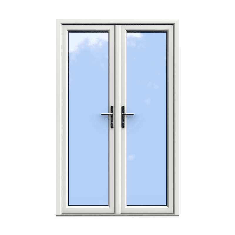 White Double Glazed uPVC French Door 1360 x 2100 1 1300 x 2100 uPVC French Door
