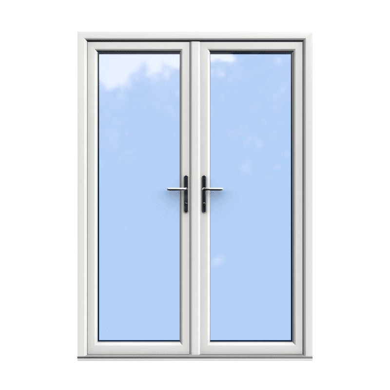 White Double Glazed uPVC French Door 1540 x 2100 1 1500 x 2100 uPVC French Door
