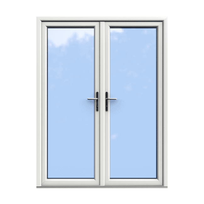 White Double Glazed uPVC French Door 1700 x 2100 1 1700 x 2100 uPVC French Door