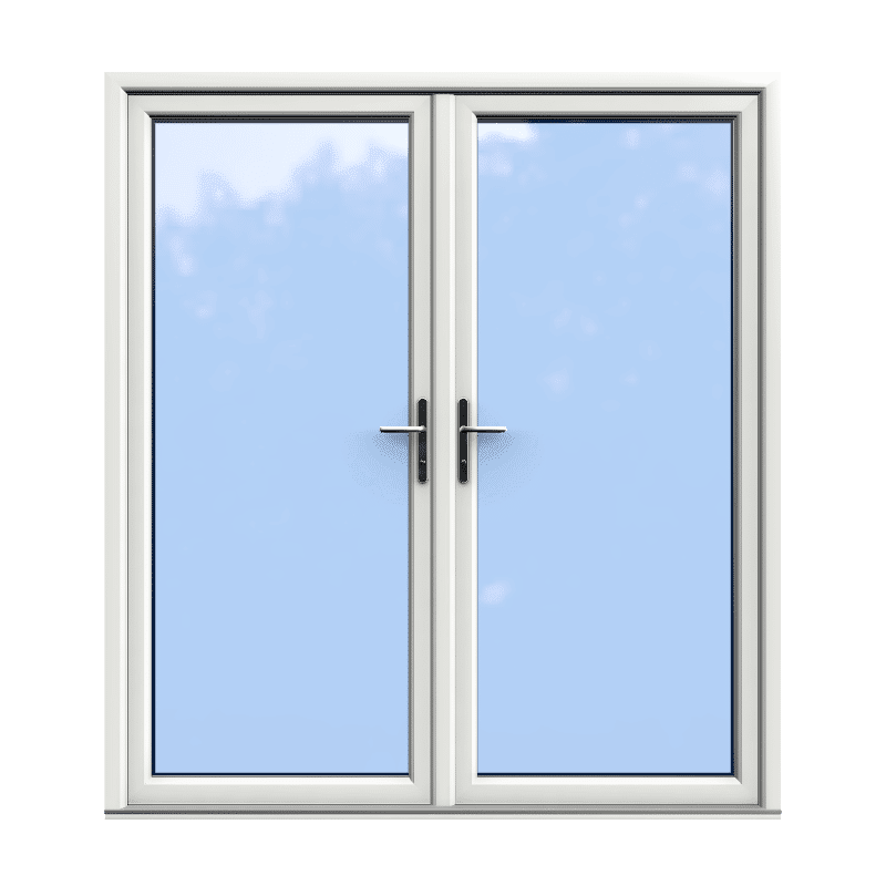 White Double Glazed uPVC French Door 1920 x 2100 1 1900 x 2100