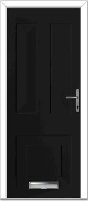 Black Knightsbridge Solid Composite Door 1 Black Knightsbridge Solid Composite Door
