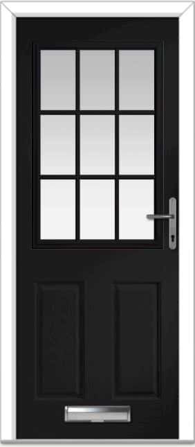 Black Lyntham Grid Composite Door 1 Black Lyntham Grid Composite Door