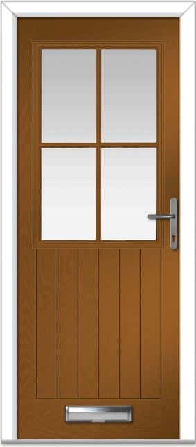 Golden Oak Lyntham 4 Lite Grid Farmhouse Composite Door 1 Golden Oak Lyntham 4 Lite Grid Farmhouse Composite Door