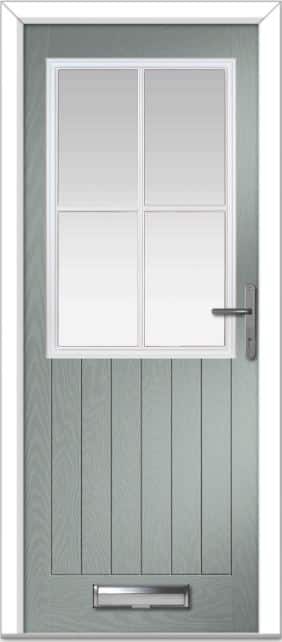 Agate Grey Lyntham 4 Lite Grid Farmhouse Composite Door 1 Agate Grey Lyntham 4 Lite Grid Farmhouse Composite Door
