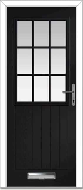 Black Lyntham Grid Farmhouse Composite Door 1 Black Lyntham Grid Farmhouse Composite Door