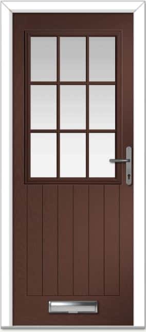 Rosewood Lyntham Grid Farmhouse Composite Door 1 Rosewood Lyntham Grid Farmhouse Composite Door
