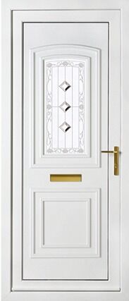 Balmoral One Small Ceramic Diamod Trio Panel External uPVC Door